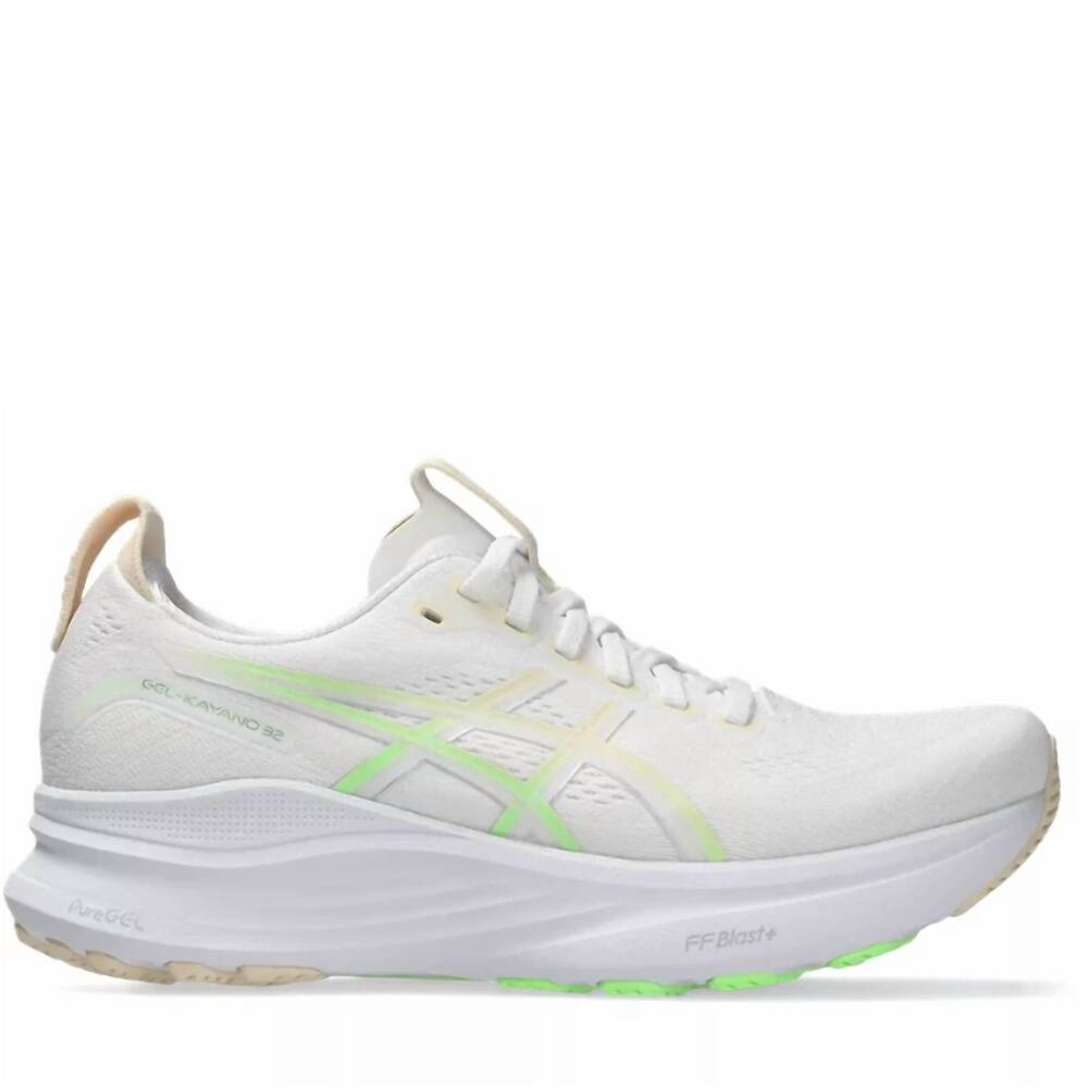 NEW ASICS women's gel-kayano 32 running shoes in white/seashell